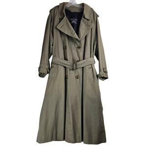 Burberrys Car Coat Size 42 Burberry Khaki NovaCheck Wool Lined Trench Authentic
